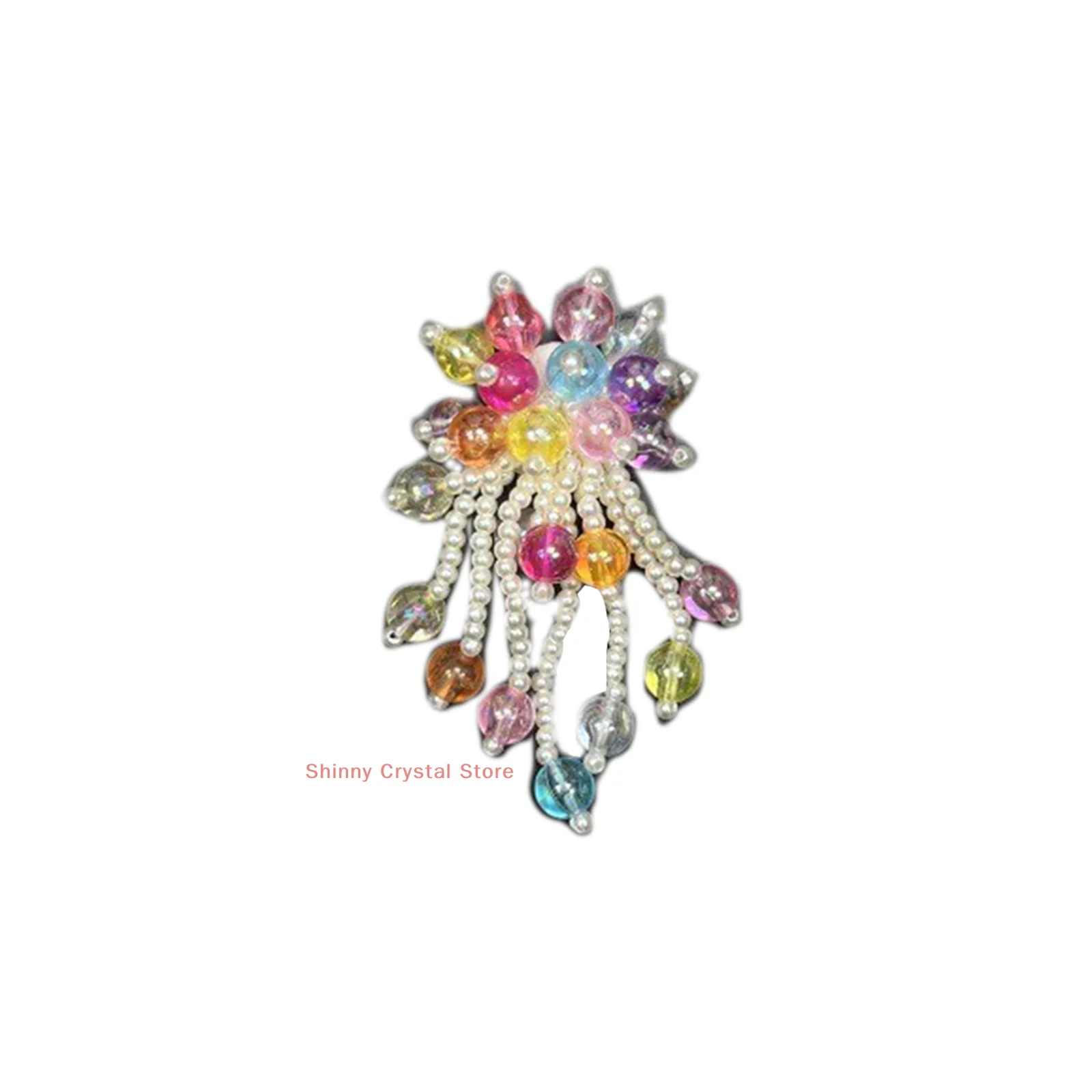 أبازيم زخرفية عصرية مصنوعة يدويًا على شكل زهرة للأحذية الرياضية المصنوعة من الجيلي المطرز