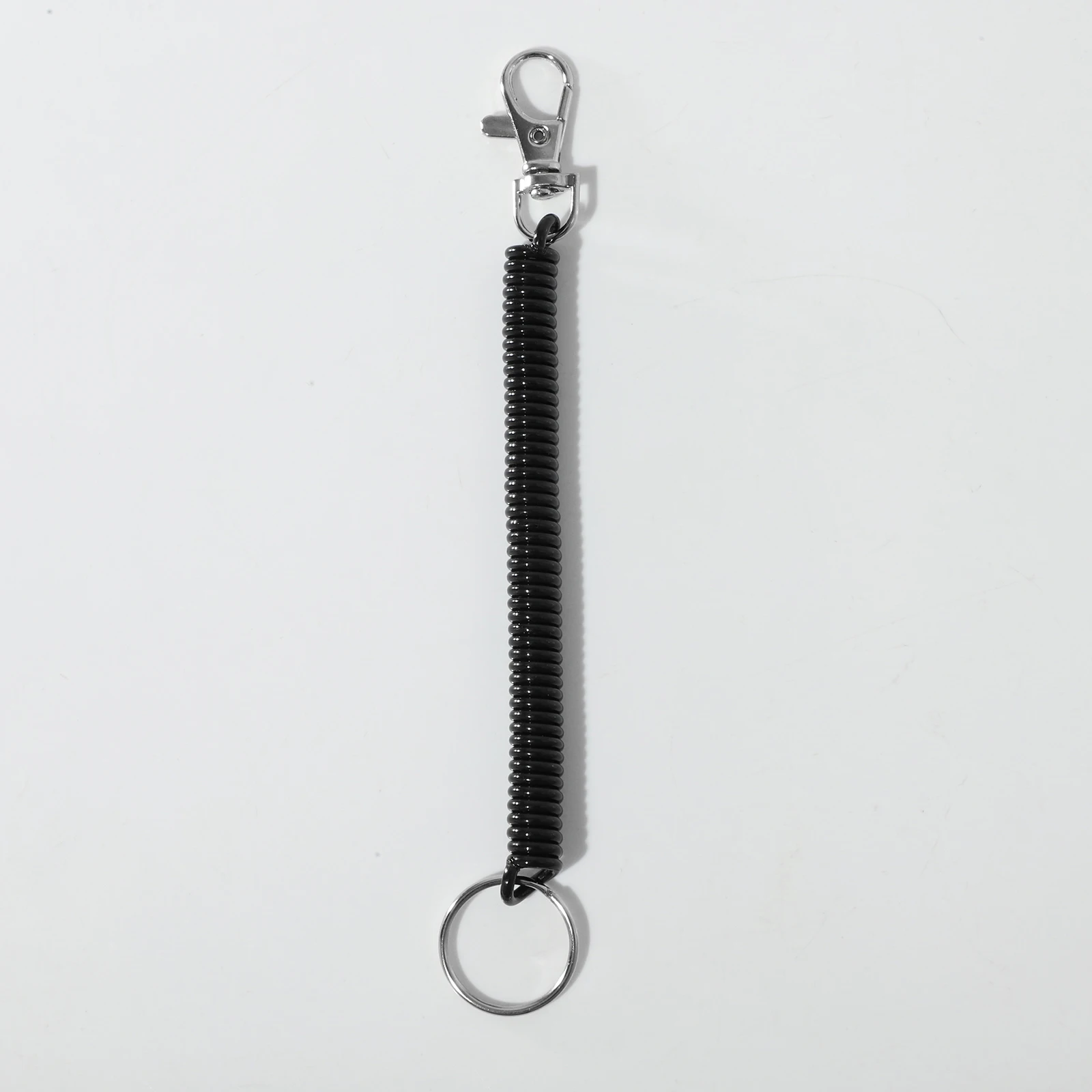 Springs Keychain Retractable Coil Theftproof Coil Cord Key Chain Mobile Phone Chain Holder Lanyard with Lobster Clasp Gaskets