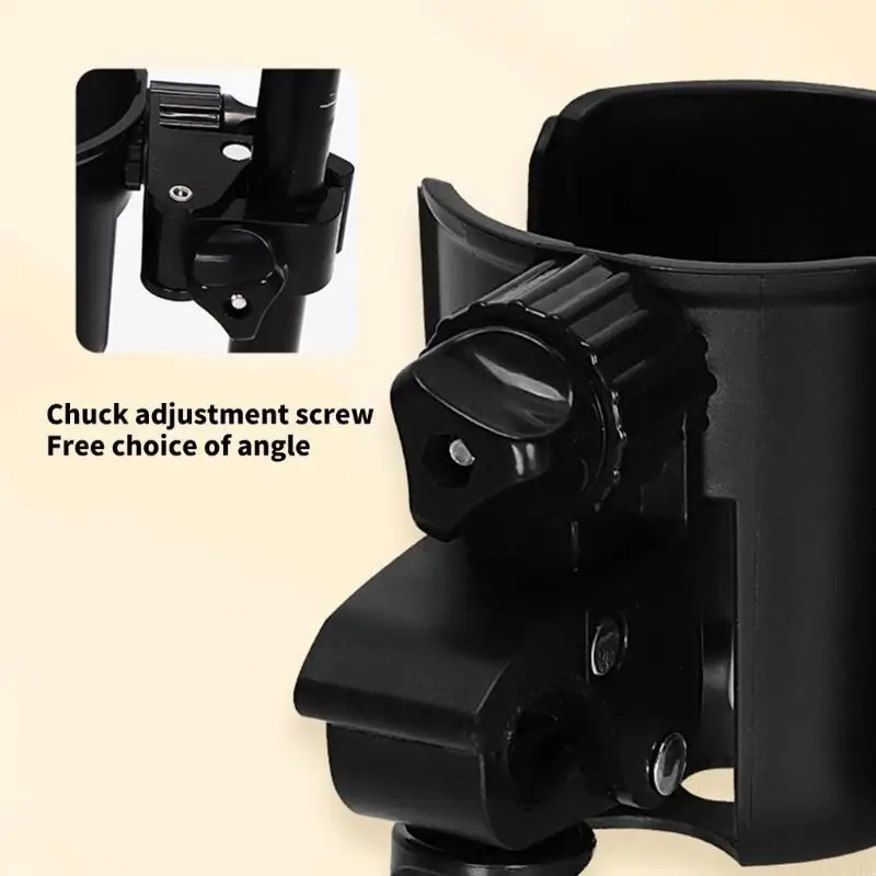 Soporte montaje para bebidas para cochecitos ligeros 54DF, portavasos antideslizante para colocación estable botellas