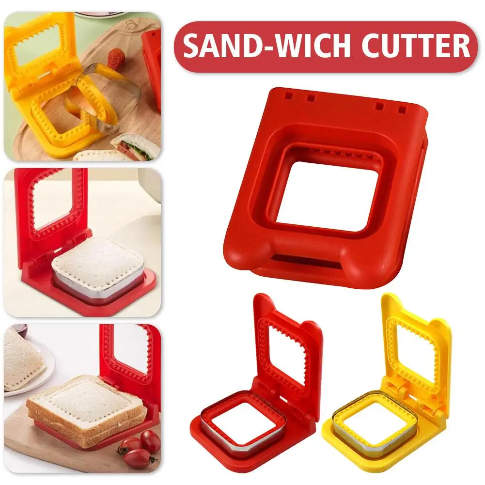 

Square Sandwich Cutter And Sealer Set For Kids Lunch Sandwiches Decruster Un-crustables Maker Bread Toast Breakfast Making L9X5