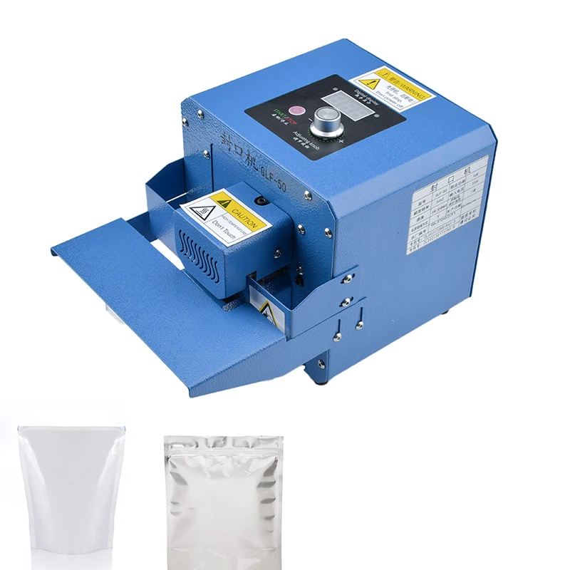 

Heat Bag Sealing Machine Commercial Automatic Sealer Candy Packing Package Sealer Bags Thermal Plastic Food Bag Closure