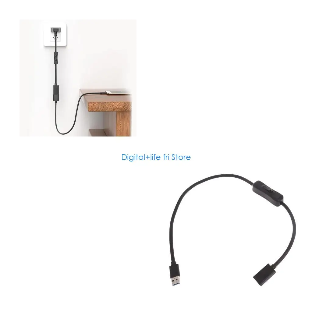 E06D USB Male to Female Extension Cable Extender Cord Wire Support Data Transfer