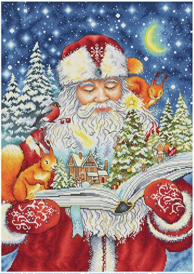 32- Fairy Tales of Santa Claus 42-55 Needlework Kit Cross Stich Set DIY Kits Cross-stitch Embroidery