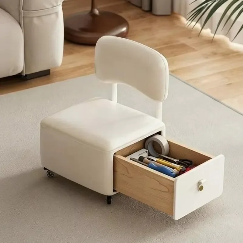 for Universal Wheel Small Stools Shoe Change Stool At Home Door Storage Living Room Yo-chair Hallway Ottoman Footrest