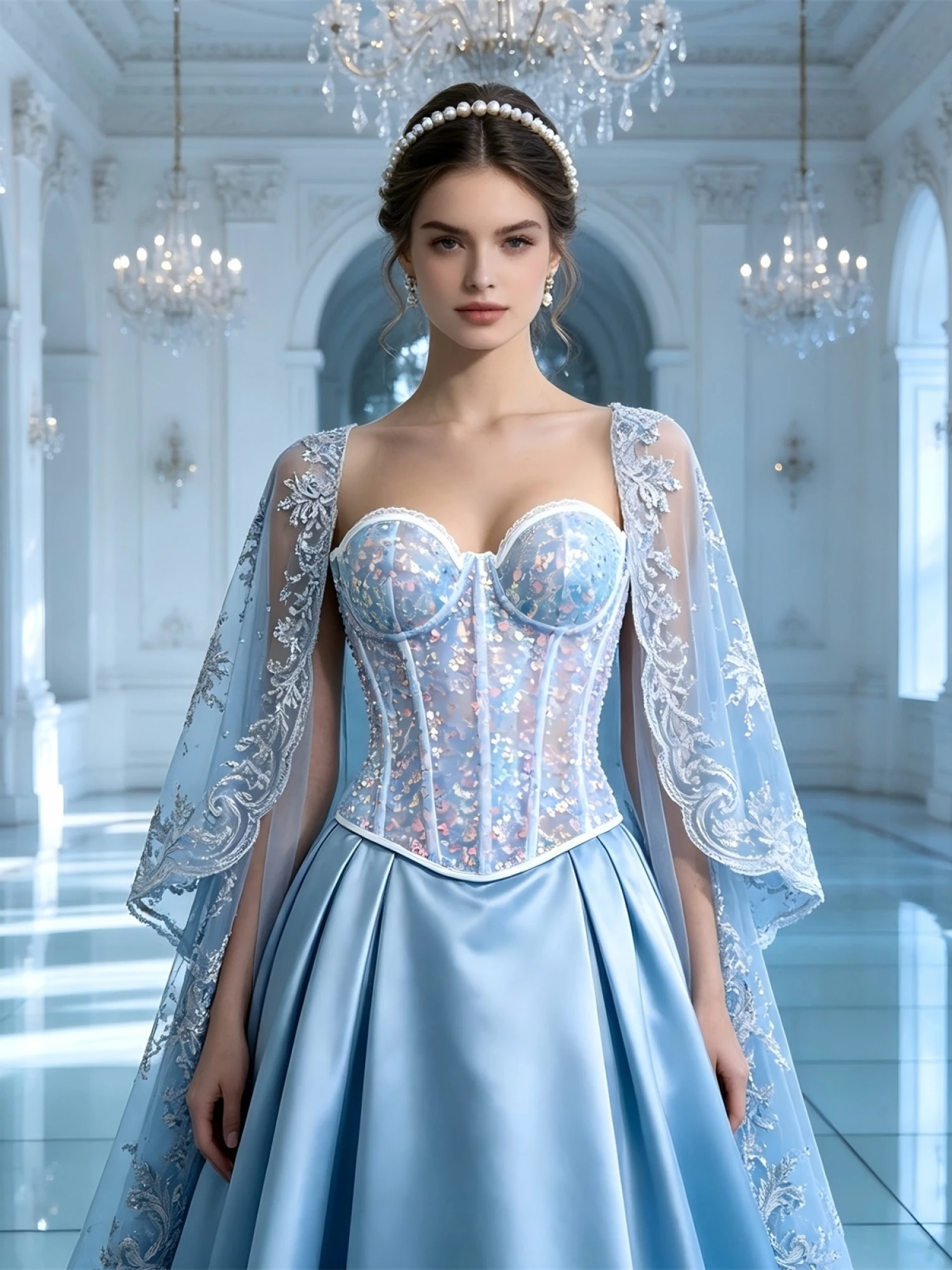 Women's Corset Tube Tops Sequins Vertical Boning Strapless Bustier Tops