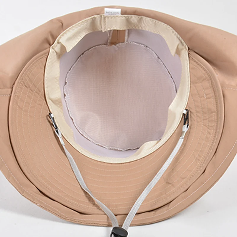 European and American summer women\'s mountaineering big brimmed fisherman hat for outings, sun protection hat, outdoor sun hat
