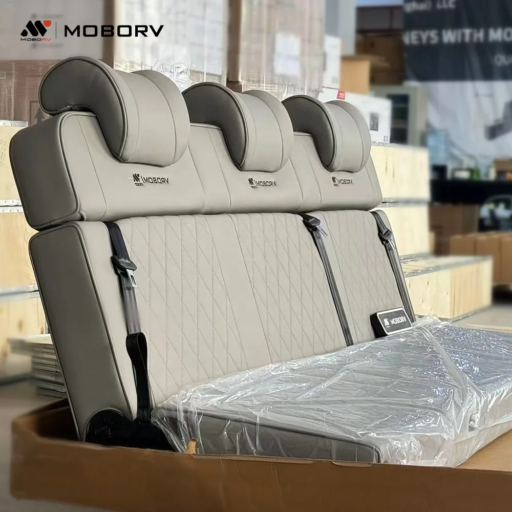 

Modern Two-Way 2-Person PU Leather Rolling Roller Chair For Camper Van Car Caravan Conversion Kits