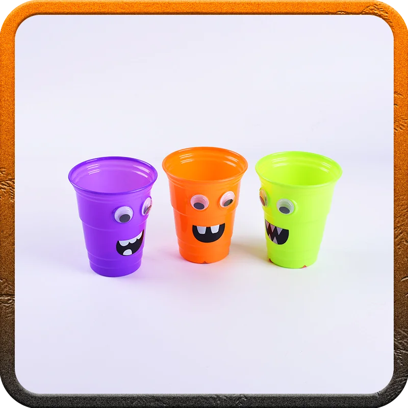 Cangkir plastik Halloween, panas, cangkir kartun, cangkir air, cangkir jus, Festival hantu, aksesoris hadiah taman kanak-kanak, ember Populer
