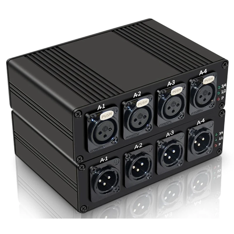 

4 Channels XLR Audio Fiber Optical Extender Via SC Fiber Optical Up To 20Km XLR Balanced Extender Audio