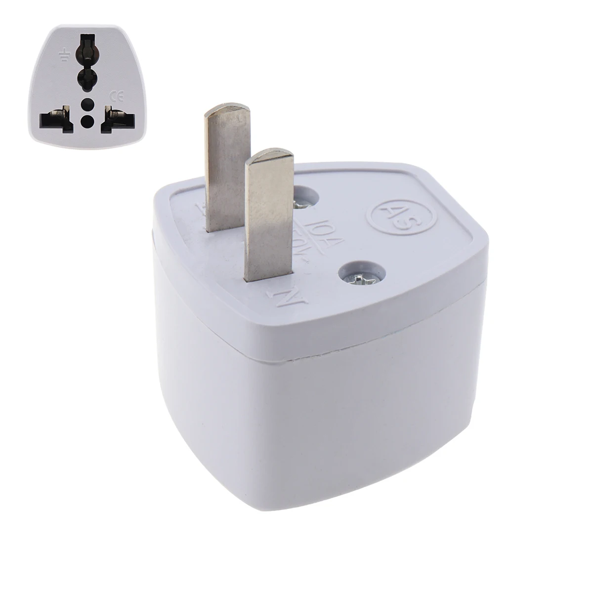 3 Pack White Universal Travel Plug Adapter for USA New Conductivity Design