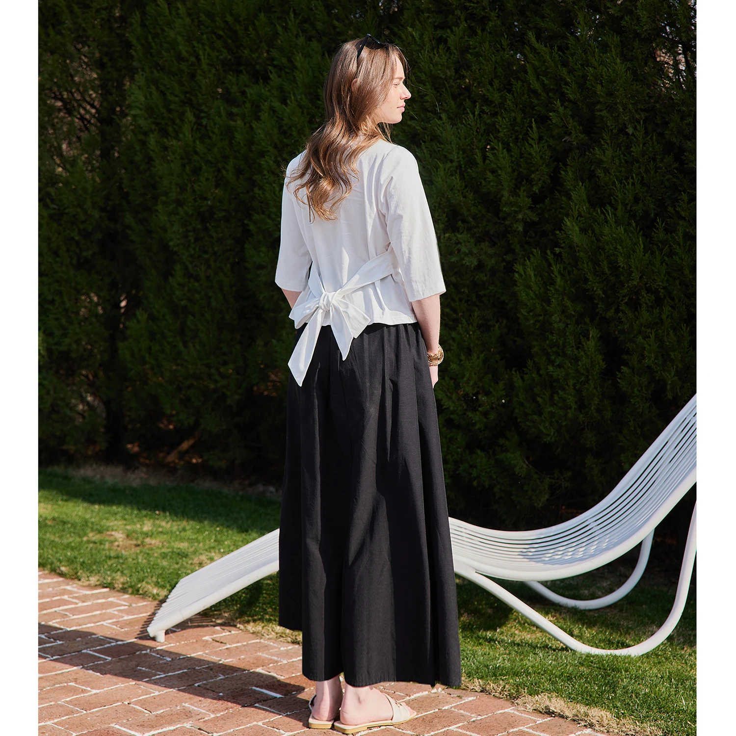 AP SS26 Women Wrap Tee Casual Lady Clothing 2 Color Available Loose Style