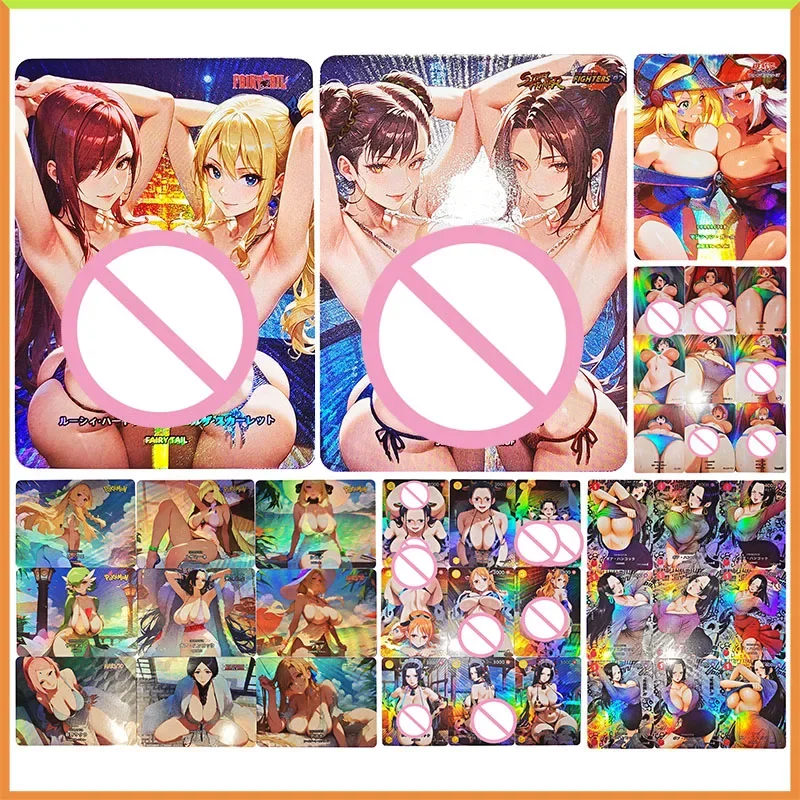 

Аниме Pokemon DIY ACG Game Коллекционная карта Синтия Lillie Lusamine Nami Hancock Chun Li Makima Tifa Игрушки для мальчиков Подарок на день рождения