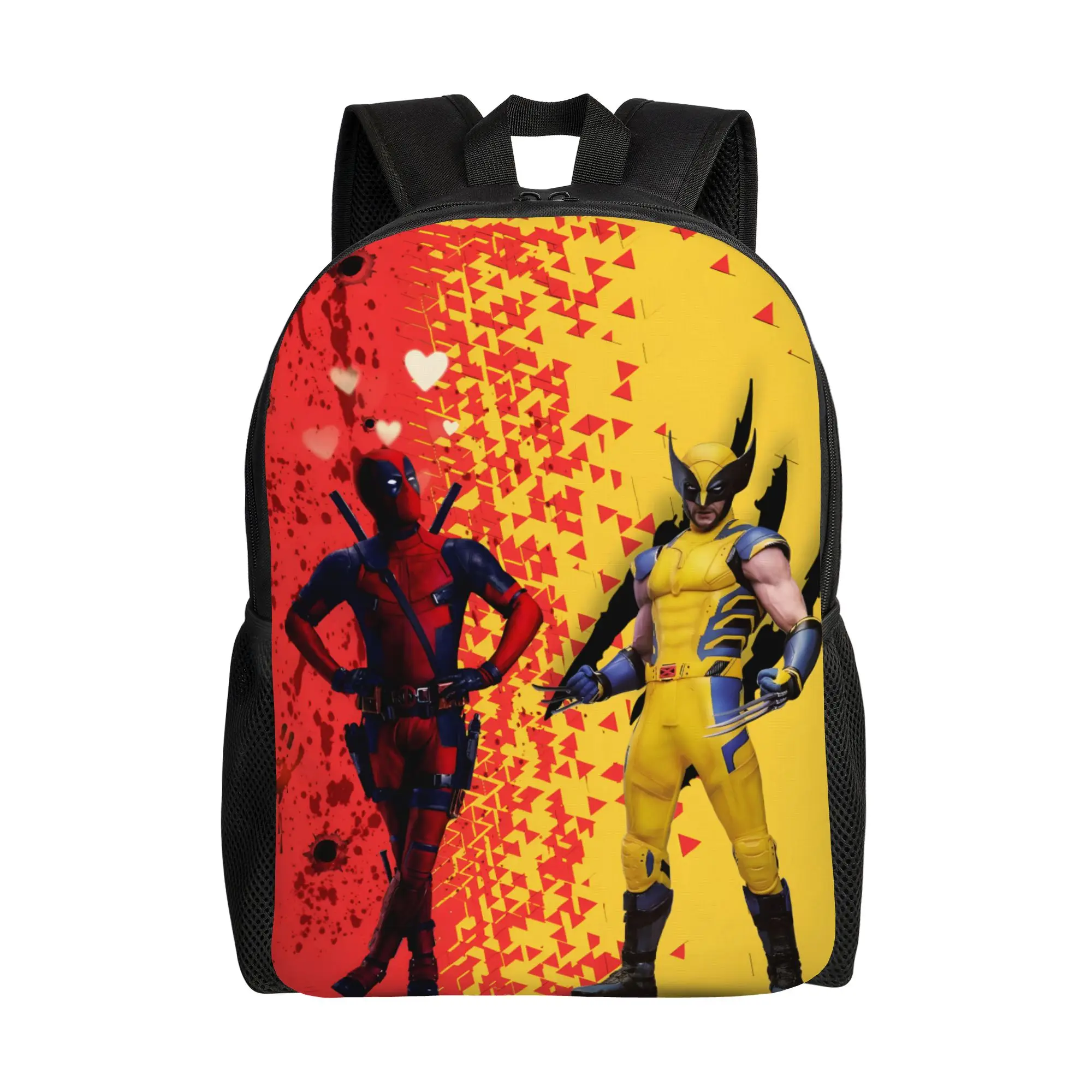 

1Piece The “Boxes” – Yellow and White New School Year Rucksack Deadpool & Wolverine Ladies Backpack