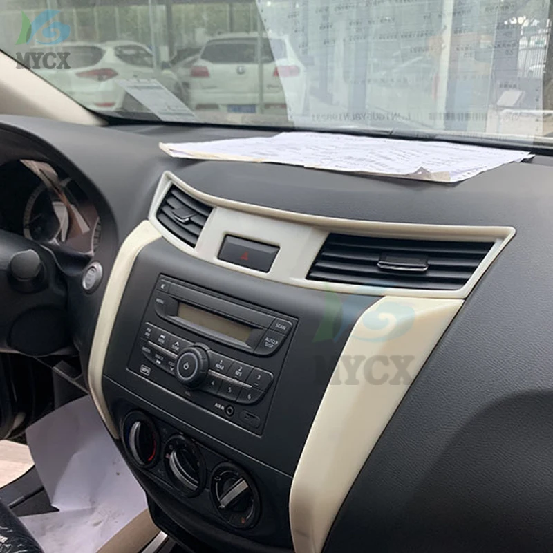 

ACCESSORIES FIT FOR For Nissan Navara NP300 ST 2019 - 2022 CHROME CENTER CONSOLE AC SWITCH BUTTON COVER BEZEL TRIM KNOB DASHBOAR