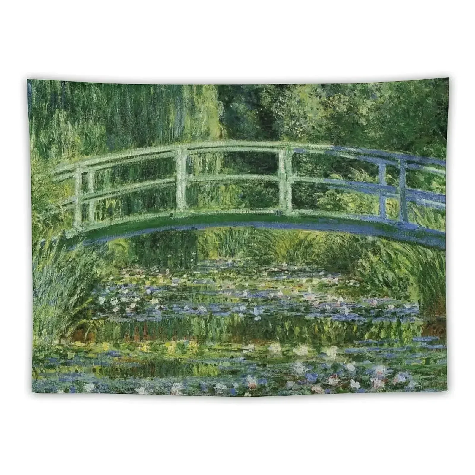 Water Lilies and the Japanese bridge - Claude Monet Tapestry Room Decor Room Aesthetic Tapestry