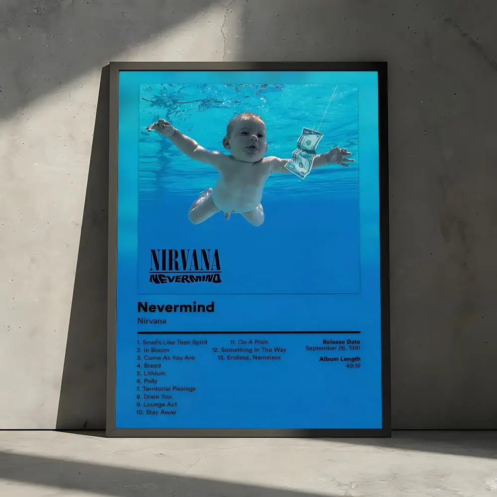 N-Nirvana Rapper-Album-Poster für Zuhause, Wohnzimmer, Schlafzimmer, Bar, Flur, klebriger Wanddruck, wasserfest, ästhetische Dekoration – Detail 7
