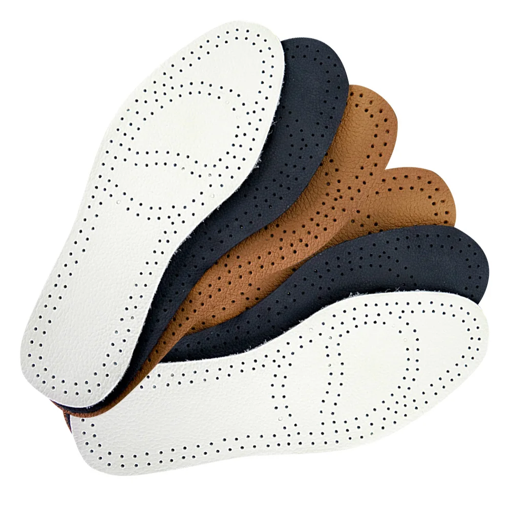 

3 Pairs Cowhide Breathable Shoe Pads Shock Absorbing Insoles Sweat Absorption Comfort Support Stability Foot Care Tools