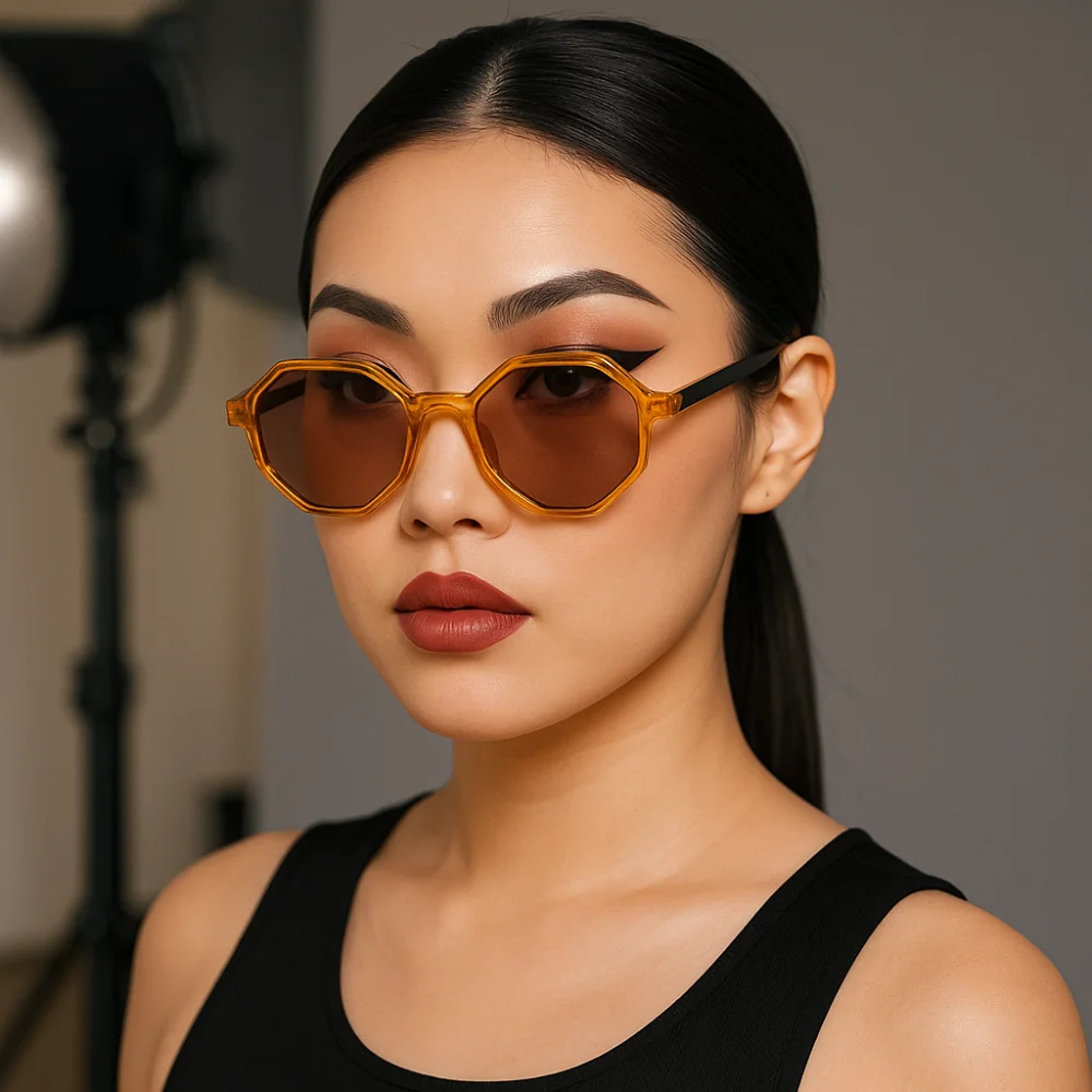 

Multicolor Lenses Rhombus Leopard Sunglasses Vintage Trendy Metal Eyewear Lightweight Retro UV400 Sun Glasses Beachside