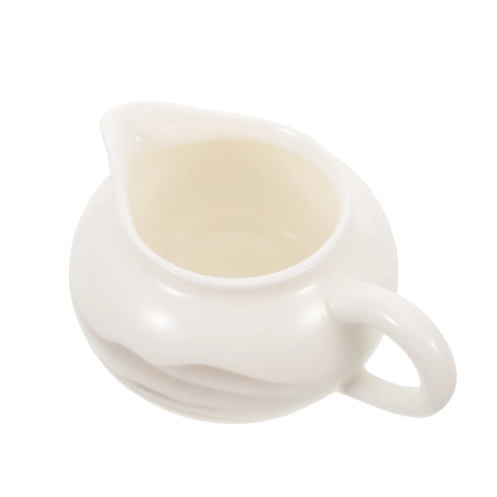 

Classic Small White Ceramic Creamer Pitcher Milk Jug Porcelain Coffee Tea Syrup Sauce Salad Dressing Container