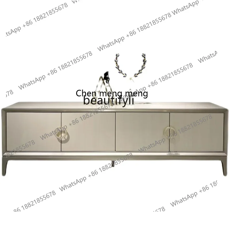 D178 American Light Luxury Style Solid Wood TV Cabinet Modern Minimalistic Living Room and Sample Room Complete Sets of Furnitur
