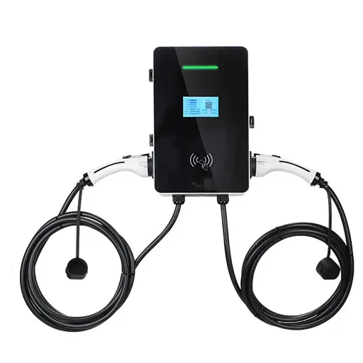 Ac Fast Charging 22kw 11 kw Double Gun Electric CarsCharging Station With Outdoor /Indoor Touch Screen Ev Charger