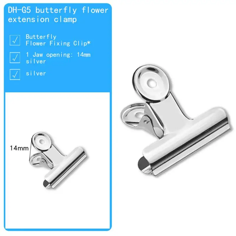 Kitchen Food Sealing Bag Clips Stainless Steel Letter Paper Photo File Clamps School Office Calendar Binder Clip