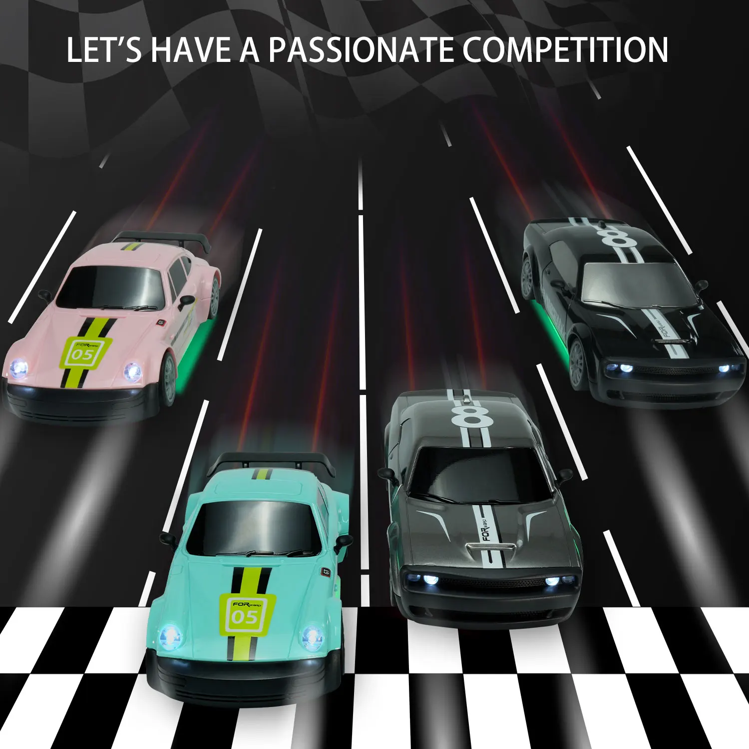 FQD13/15 دودج 1:20 نموذج سيارة رياضية الدفع الرباعي التحكم عن بعد سيارة الانجراف سباق RC سيارة الصبي لعبة هدية