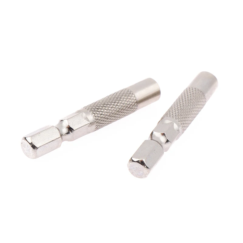 2PCS Hex Shank 6.35mm To 4mm Insert Bit Adapter Electric Screwdriver Socket Holder Micro Bit Adapter Magnetic Holder Tools