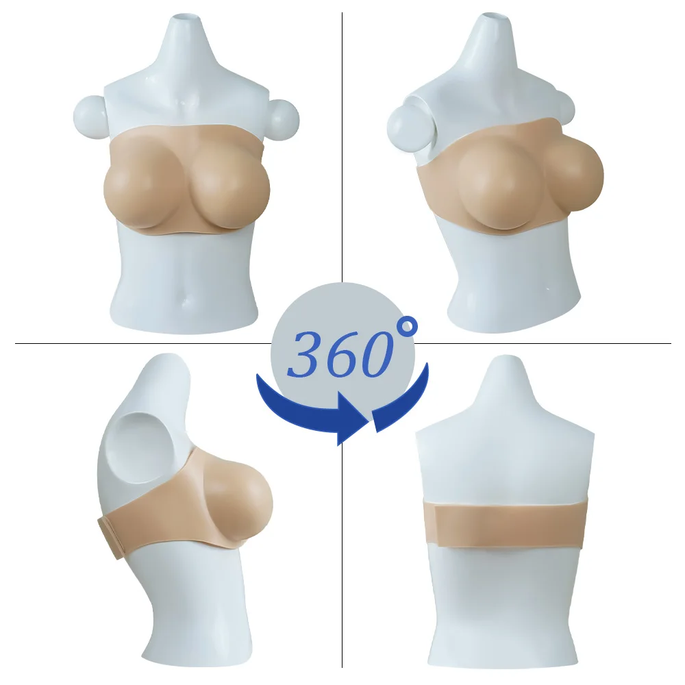 แผ่นเสริมหน้าอกปลอม ซิลิโคนเจล เติมเต็มหน้าอก รูปทรงเหมือนจริง แบบไม่ต้องใช้สายรัด สำหรับครอสเดรสเซอร์ แดร็กควีน และคนข้ามเพศ