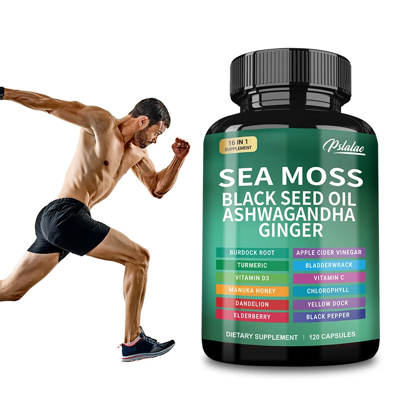 Sea Moss | Black Seed Oil | Ashwagandha | Ginger - Immune System Energy Gut Health Skin & Joint Support