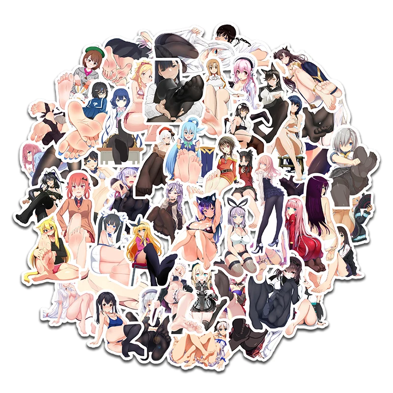 10/30/50/100Pcs Kawaii Adult Anime Hentai Sexy Stickers Waifu Decals for Laptop Skateboard Luggage Car Waterproof Sticker Girls