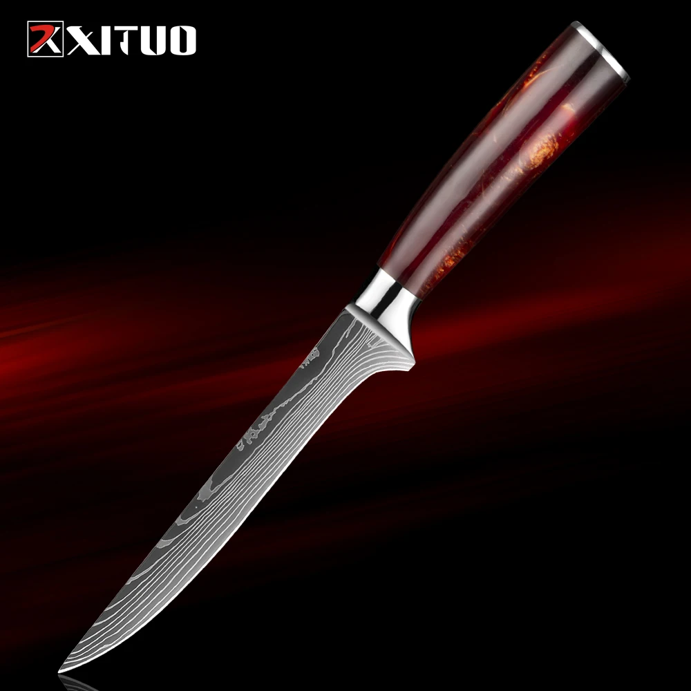 

Boning Knife-6 inch Japanese Stainless Steel Ergonomic Handle - Fillet Knife - Meat Cutting, Carving, Bone, Trimming, Deboning