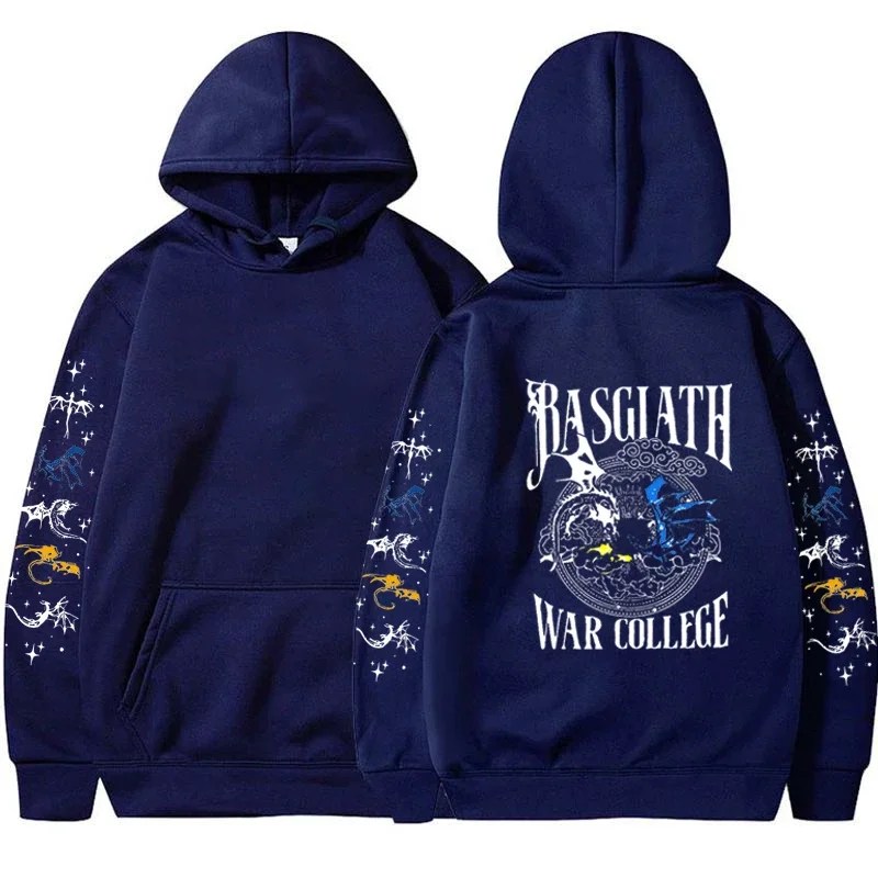 Fall/Winter Basgiath War Academy Hoodie Fourth Winged Dragon Rider Sweatshirt Gift for Book Lover Unisex Harajuku Hip Hop Street