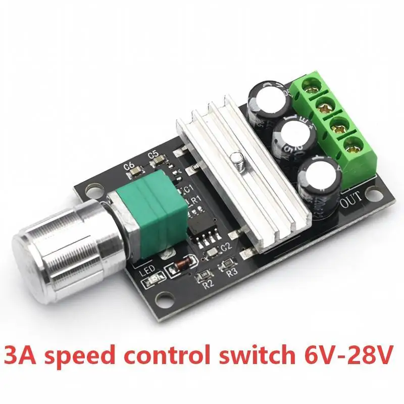 NEW PWM DC Motor Speed Controller With Adjustable Knob Stable Performance Perfect For DIY Electronic Projects Motor Modification