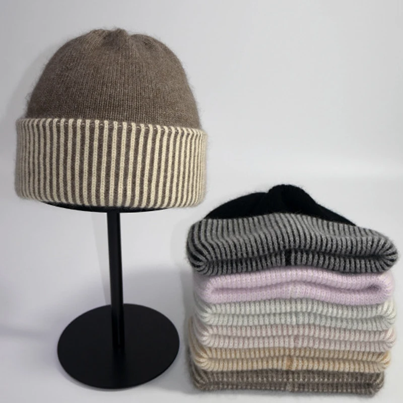 

Winter Hat Women Men Beanie Angora Wool Knit Warm Accessory For Autumn Cold Weather Skiing Sports Outdoor Holiday