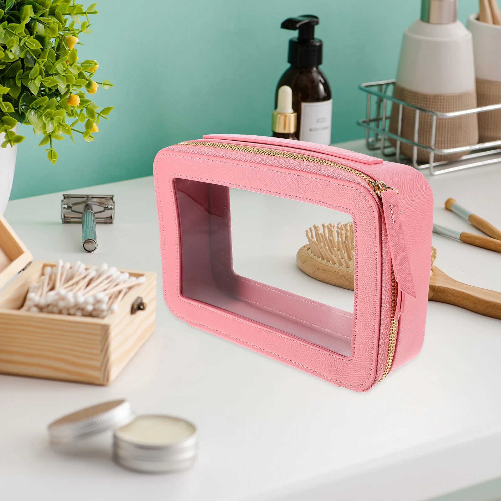 

Сумка для хранения, прозрачная дорожная косметичка из ПВХ, однослойная герметичная портативная косметичка с усиленными швами для женщин