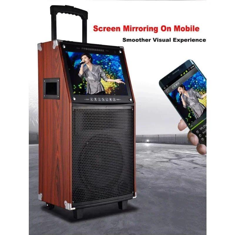 amplificador de audio professional Outdoor karaoke machine Loud Sound Wireless Microphone Bluetooth Stereo Karaoke PA Speaker