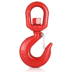 3 Tons Swivel Lifting Hook Crane Swivel Hook With Safety Latch G80 Alloy Steel Rigging Hook For Lifting Rotatable Eye Sling Hook