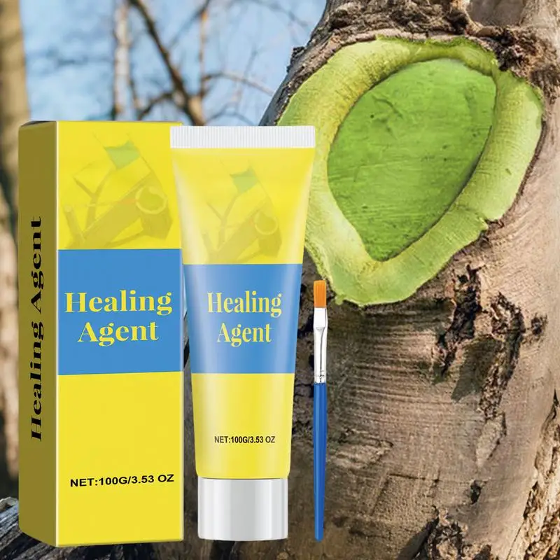 شجرة تضميد الجروح معجون شفاء لتطعيم جروح الأشجار مرهم خلع الملابس مع فرشاة لشجائر بونساي والورود و #3