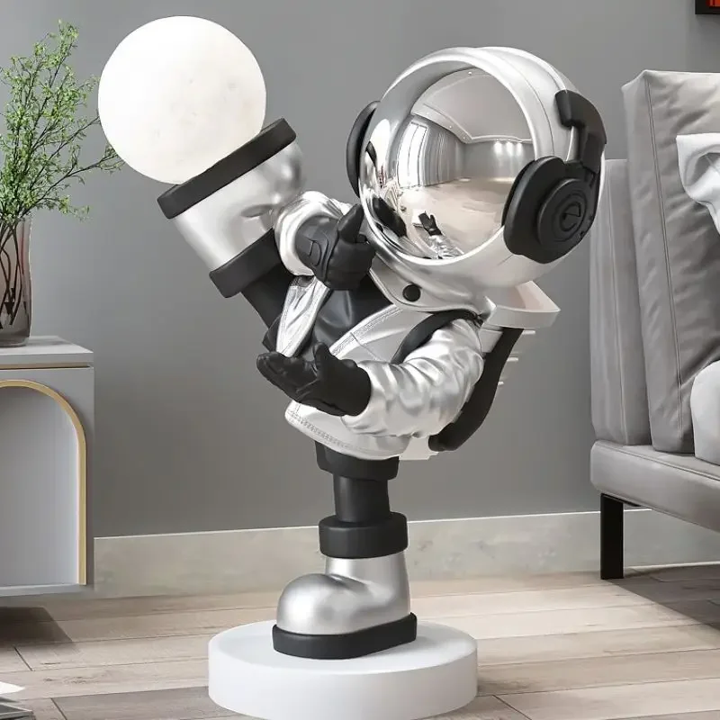 

SANDYHA Spaceman Floor Lamp Nordic Astronaut Standing Light for Living Room Bedroom Decor LED Lighting Fixture