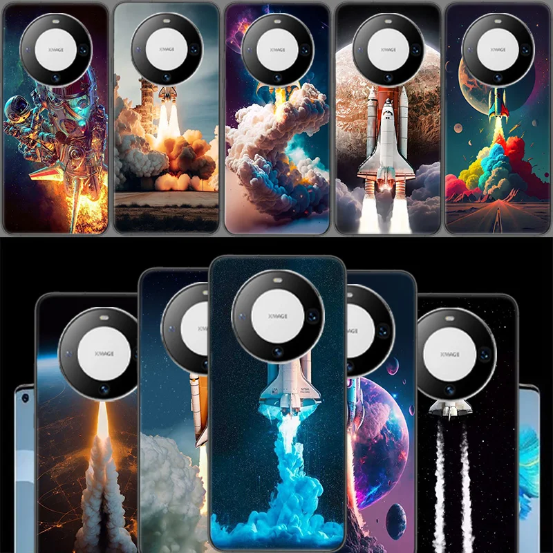 Space Shuttle Navigation Phone Case For Huawei P40 Lite P50 Pro P30 P20 P10 Y5 Y6 Y7 Y9 2019  Mate 30 20 Pro 10 Lite Cover