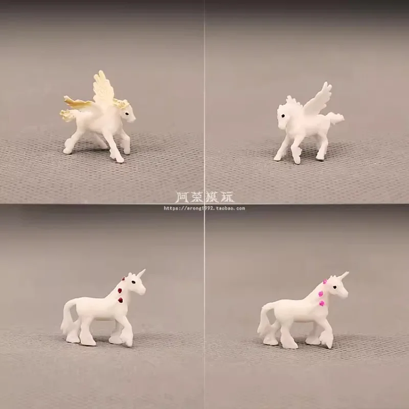 Miniatuur Fantasy Animal Action Figures Model DIY Handgemaakte materialen Eenhoorn Pegasus Desktop Miniatuur Ornament Accessoires Speelgoed