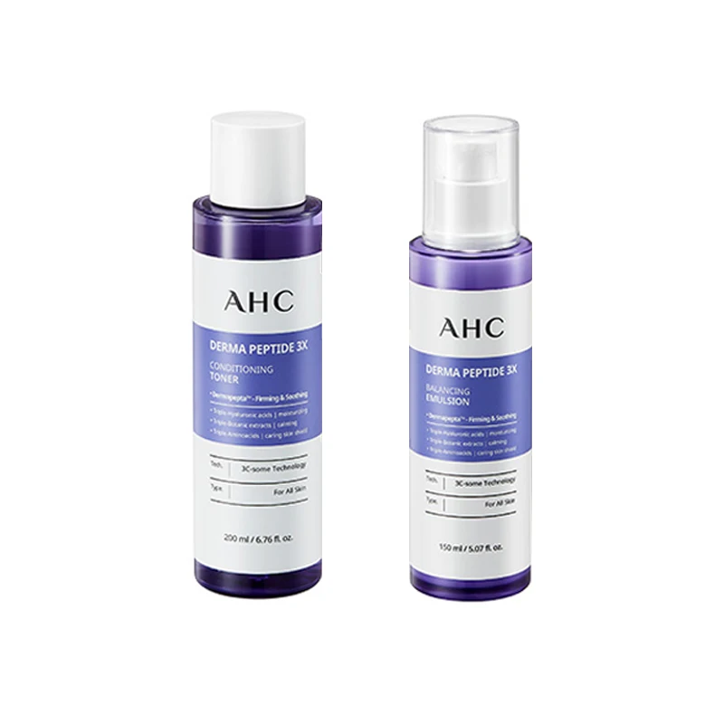 مجموعة كريم الأساس Ahc Derma Peptide 3X، لوشن البشرة، مستحضرات التجميل المريحة والرطوبة والهيالورونيك