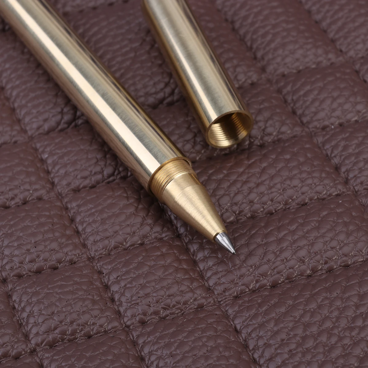 

13.3X0.9Cm 0.5Mm Solid Brass Black Ink High Precision Metal Gel Office Supplies Signature Fine Line Writing Pocket Portable Sign