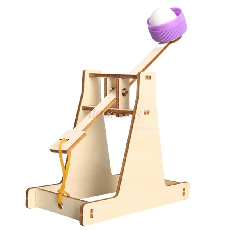 

1 комплект, сделай сам, сборка, деревянная катапульта, наборы моделей транспортных средств, детский научный эксперимент, маленькая игрушка для физического изобретения