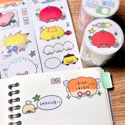 WAKAWAKA Writable Die-cut Sticker Tapes Label Index Washi Tape For Arts Diy Album Journal Planner Scrapbooking Adhesive Tape