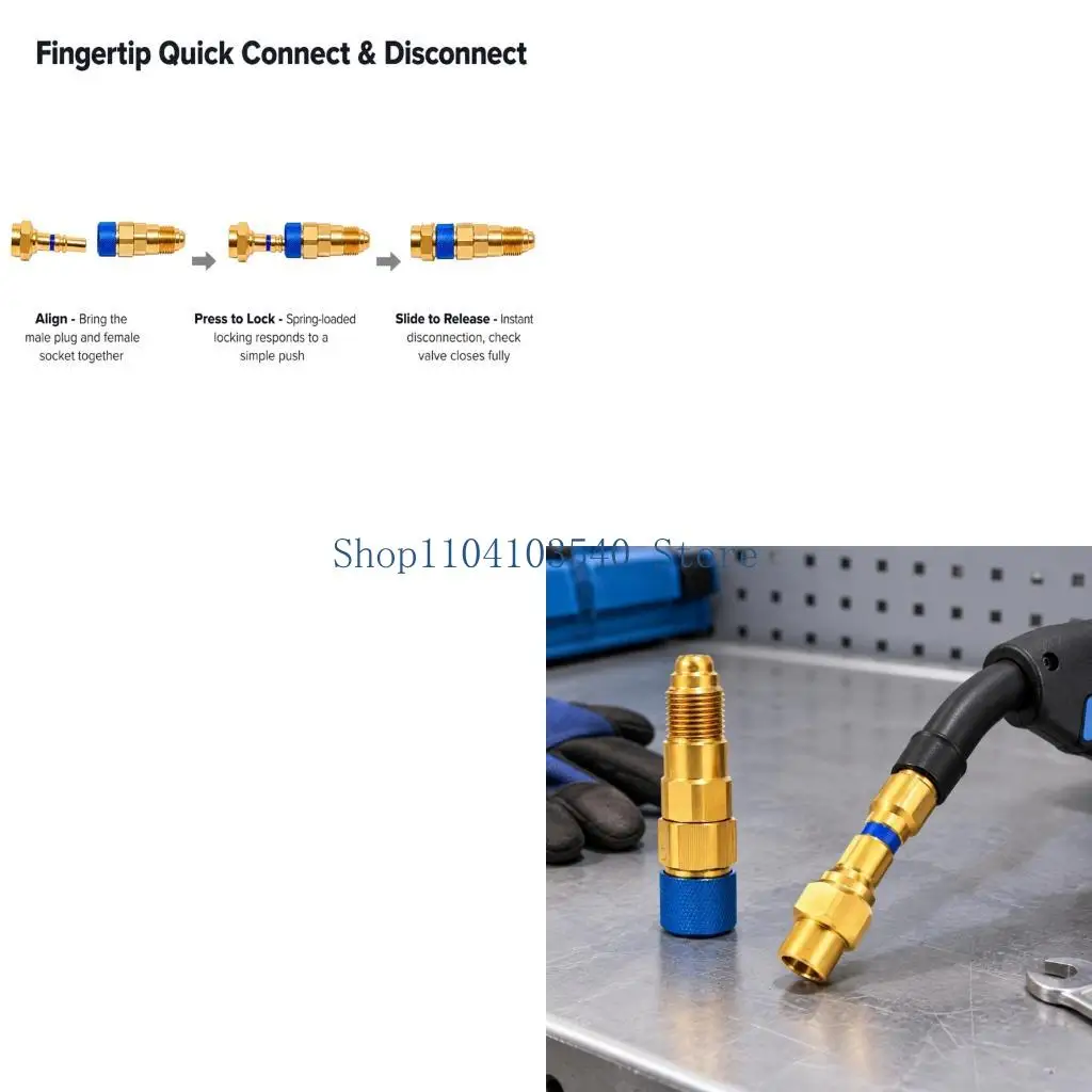02DC Argon Quick Fitting Coupler for Gas and Water-Cooling Equipment Lines