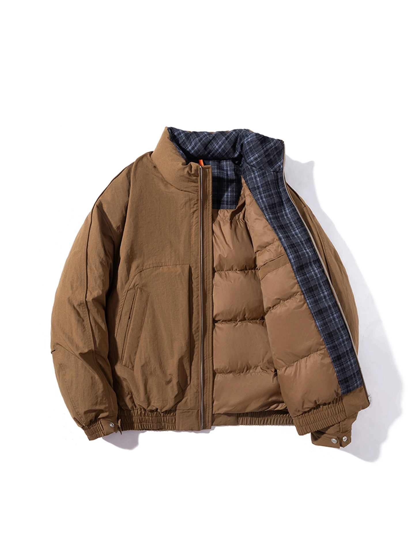 

Новая мужская утепленная белая зимняя куртка с воротником-стойкой, теплая, в стиле ретро, рабочая одежда, из полиэфирного волокна, на молнии