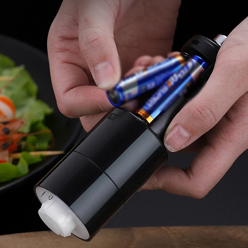 ABHG Electric Automatic Pepper Salt Mill Spice Grinder Kitchen Tools Kitchen Accessories Seasoning Bottle