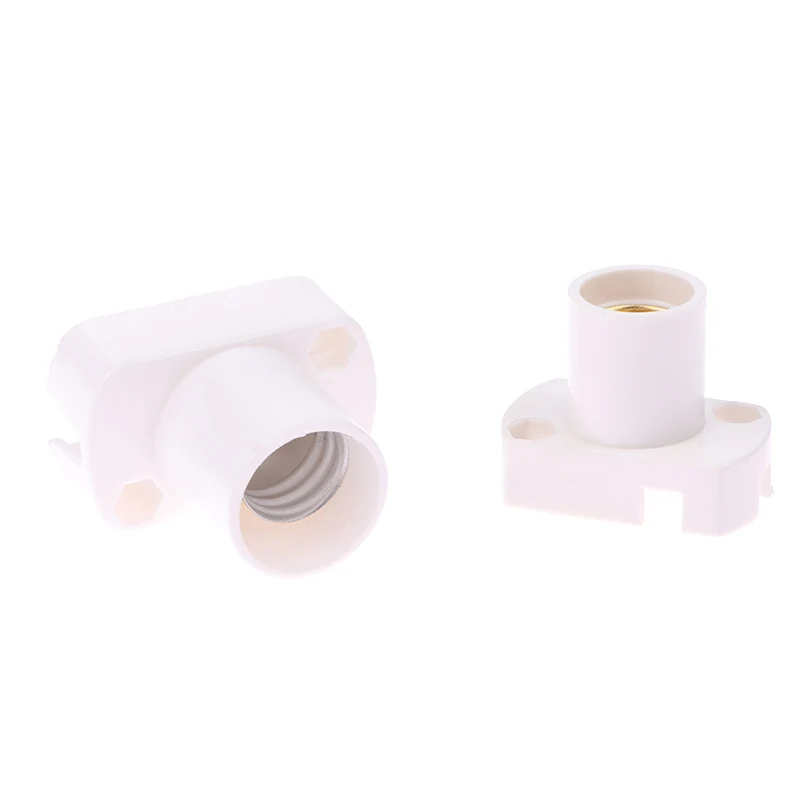 1Pc White Mini Screw Lamp Base E12 E14 E17 Supporto Lamp Holder Light Bulb Socket Holder Adapter Lamp Fixing Base Accessories